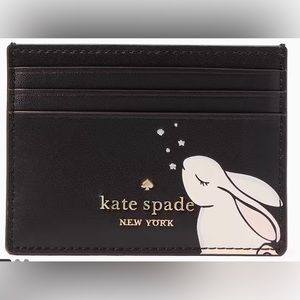 Kate Spade Bunbun Bunny Small Slim Card Holder Wallet